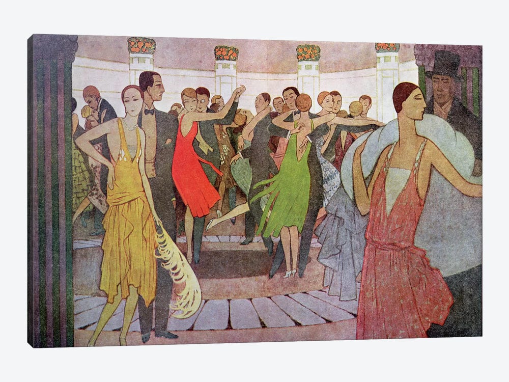 Paris by Night, a dance club in Montmartre 1-piece Canvas Artwork