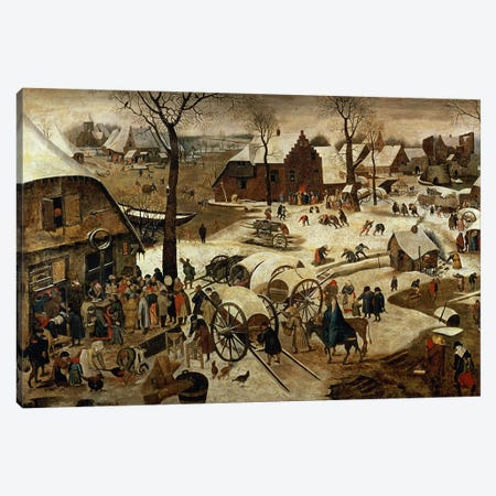 The Payment of the Tithe or The Census at Bethlehem   Canvas Print #BMN1405} by Pieter Brueghel the Younger Canvas Print