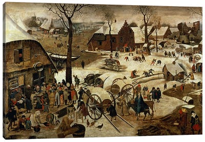 The Payment of the Tithe or The Census at Bethlehem   Canvas Art Print