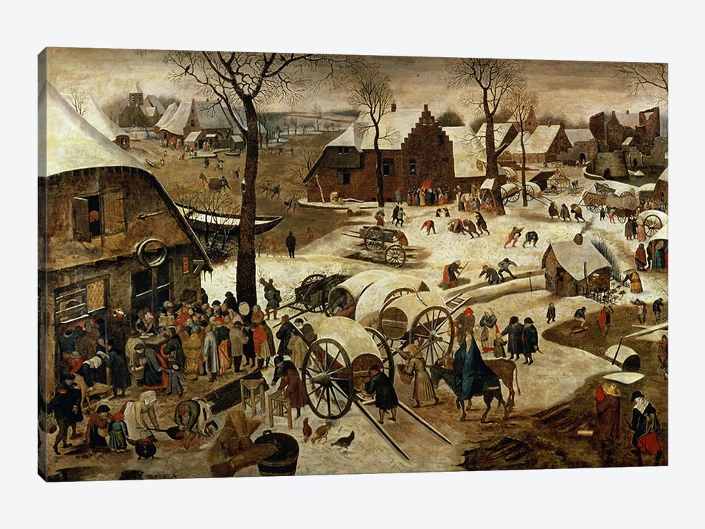 The Payment of the Tithe or The Census at Bethlehem   by Pieter Brueghel the Younger 1-piece Canvas Print