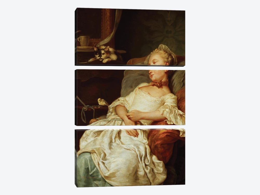 The Sleeper, 1759  by Jean Francois Colson 3-piece Canvas Artwork