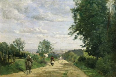 The Road to Sevres, 1858-59   by Jean-Baptiste-Camille Corot framed canvas print