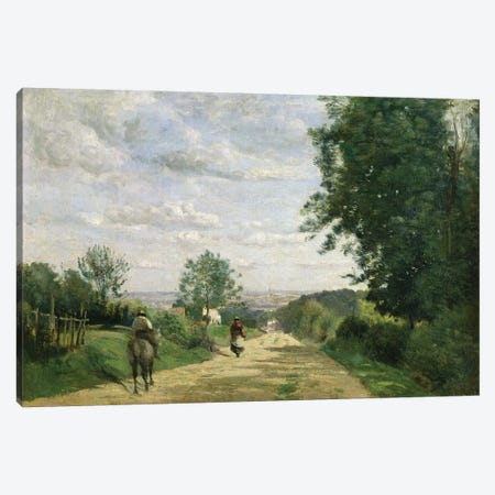 The Road to Sevres, 1858-59   Canvas Print #BMN1407} by Jean-Baptiste-Camille Corot Canvas Print