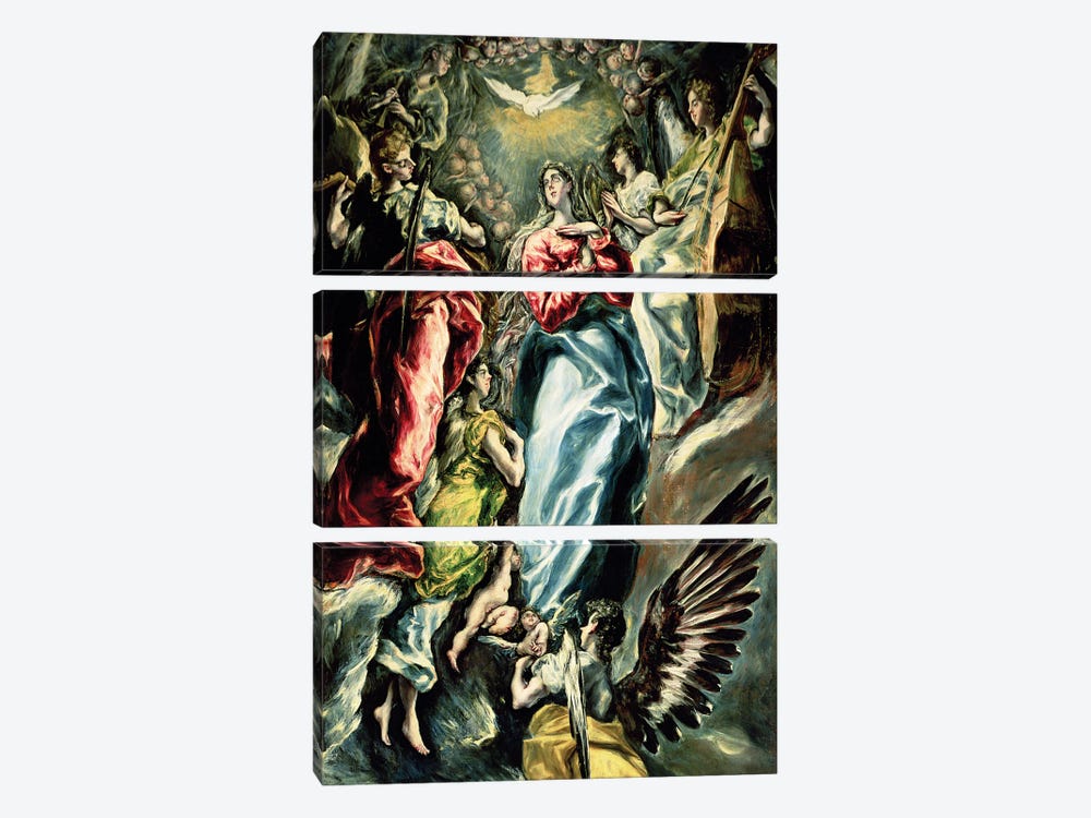 The Immaculate Conception, 1607-13 by El Greco 3-piece Canvas Art