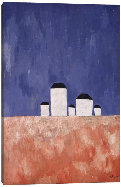 Landscape with Five Houses, c.1932 (oil on canvas) Canvas Art Print