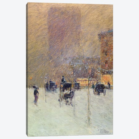 Winter Afternoon in New York, 1900  Canvas Print #BMN1410} by Childe Hassam Canvas Print