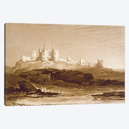 F.14.I Dunstanborough Castle, from the 'Liber Studiorum', engraved by Charles Turner, 1808  Canvas Print #BMN1416} by J.M.W. Turner Canvas Art