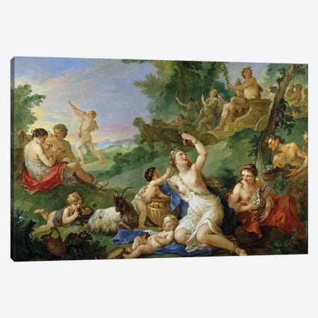 The Triumph of Bacchus  Canvas Print #BMN1420} by Charles Joseph Natoire Canvas Artwork
