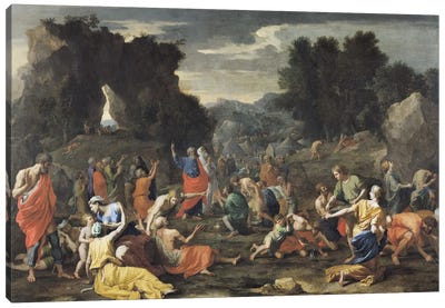 The Gathering of Manna, c.1637-9  Canvas Art Print