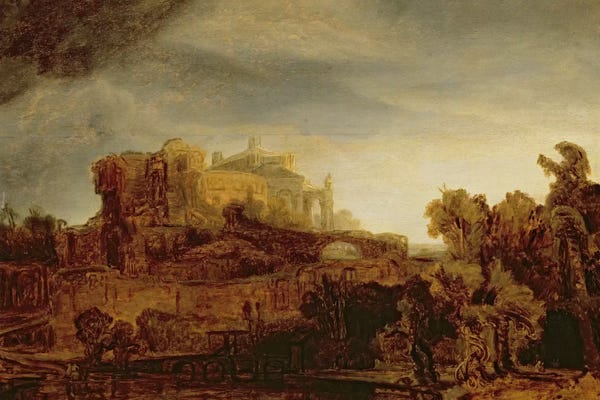 Rembrandt van Rijn: Landscape with a Chateau  by Rembrandt van Rijn
