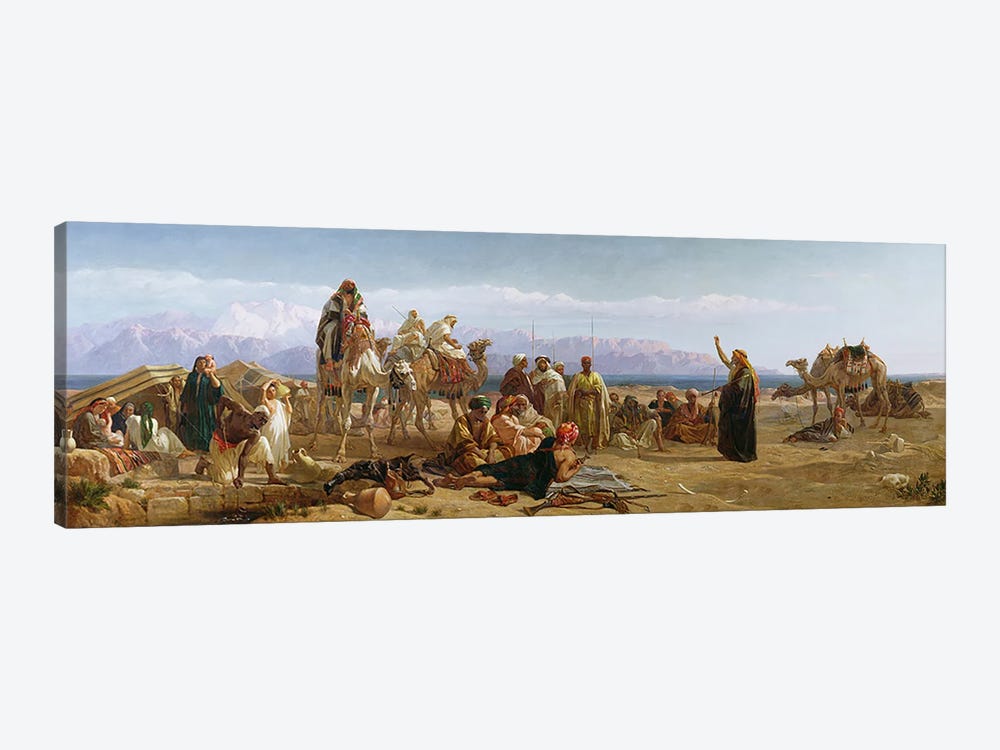 Early Morning in the Wilderness of Shur, 1860  by Frederick Goodall 1-piece Canvas Art Print