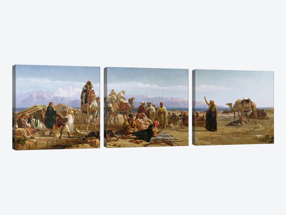 Early Morning in the Wilderness of Shur, 1860  by Frederick Goodall 3-piece Art Print