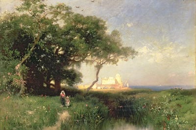 The Coast of Florida, 1882  by Thomas Moran metal wall art