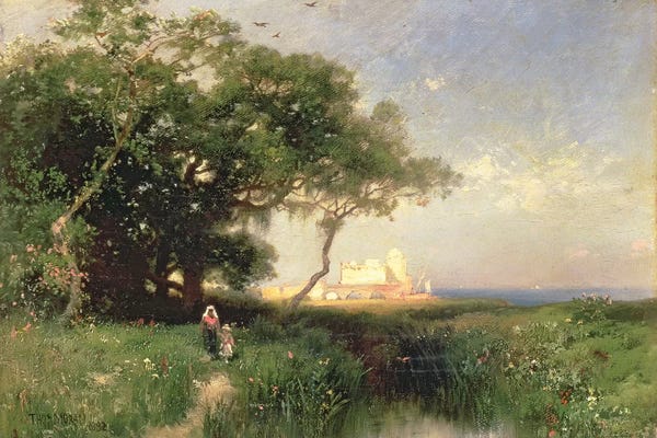 Hudson River School: The Coast of Florida, 1882  by Thomas Moran