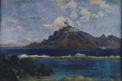 Coastal Martinique Landscape, 1887  by Paul Gauguin metal wall art