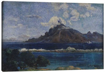 Coastal Martinique Landscape, 1887  Canvas Art Print - Post-Impressionism Art
