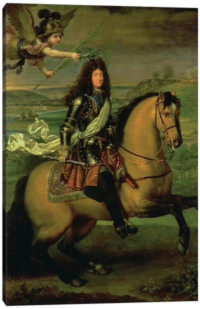Equestrian Portrait of Louis XIV  Canvas Art Print