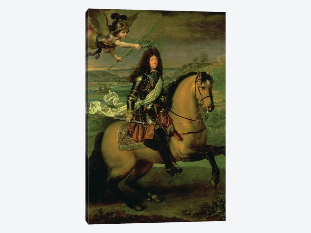 Equestrian Portrait of Louis XIV  by Pierre Mignard 1-piece Canvas Art Print