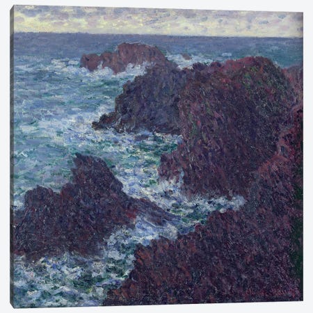 The Rocks at Belle-Ile, the Wild Coast, 1886  Canvas Print #BMN1449} by Claude Monet Canvas Art