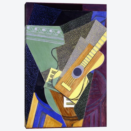 Guitar on a Table; Guitare sur une Table, 1916 (oil on canvas) Canvas Print #BMN144} by Juan Gris Canvas Art