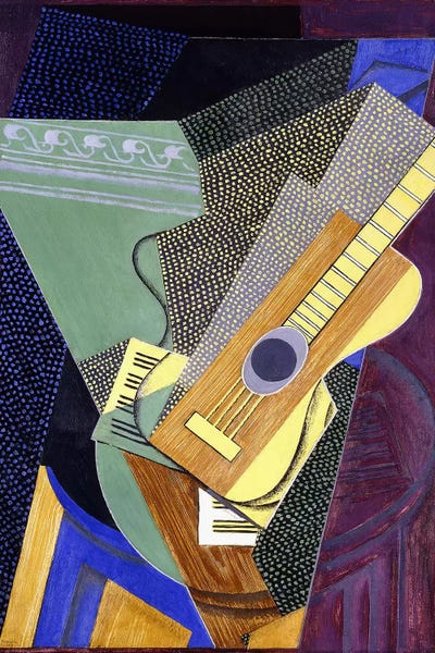 Classical: Guitar on a Table; Guitare sur une Table, 1916 (oil on canvas) by Juan Gris
