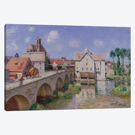 The Bridge at Moret, 1893  Canvas Print #BMN1451} by Alfred Sisley Canvas Print