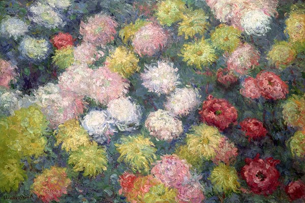 Chrysanthemums: Chrysanthemums, 1897  by Claude Monet