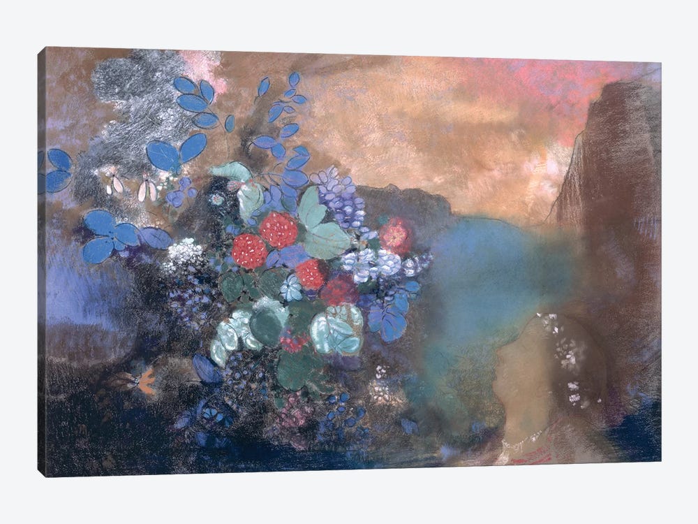 Ophelia among the Flowers, c.1905-8  by Odilon Redon 1-piece Canvas Art