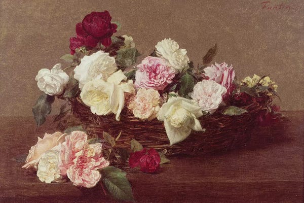 A Basket of Roses, 1890 