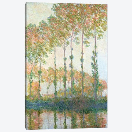 Poplars on the Banks of the Epte, Autumn, 1891  Canvas Print #BMN1467} by Claude Monet Canvas Print