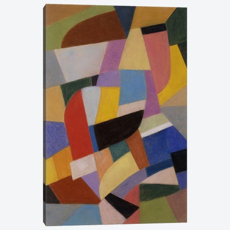 Composition; Komposition, c.1935-1937 (pastel on paper) Canvas Print #BMN147} by Otto Freundlich Canvas Artwork