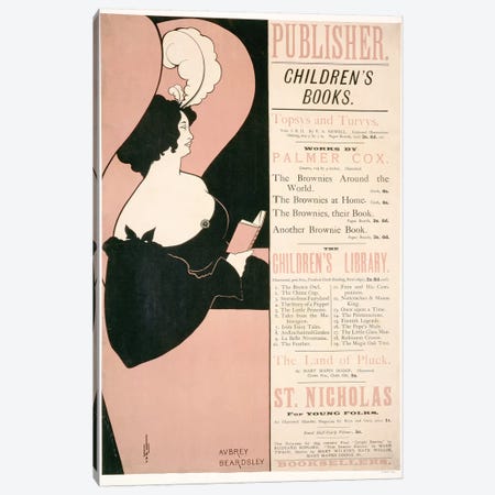 Advertisement for Children's Books, 1894  Canvas Print #BMN1480} by Aubrey Beardsley Canvas Art