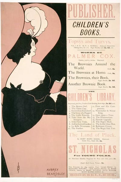 Children's Illustrations: Advertisement for Children's Books, 1894  by Aubrey Beardsley