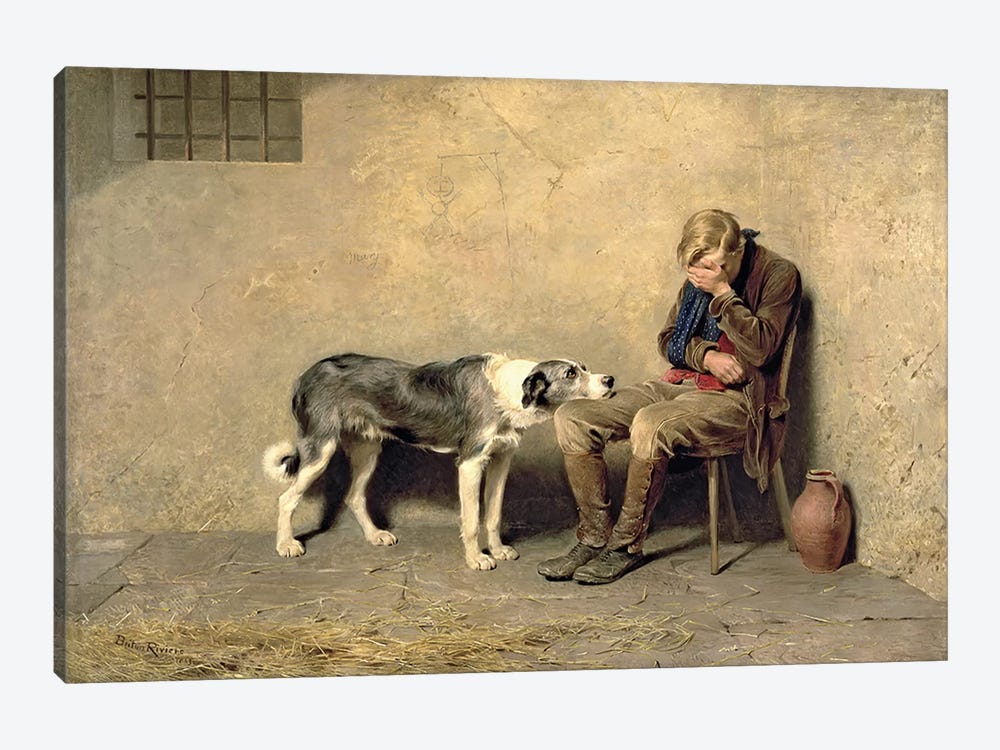 Fidelity, 1869  by Briton Riviere 1-piece Canvas Art Print