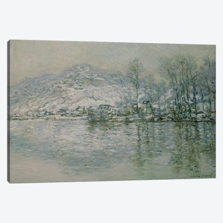 The Seine at Port Villez in Winter, 1885  Canvas Print #BMN1485} by Claude Monet Art Print