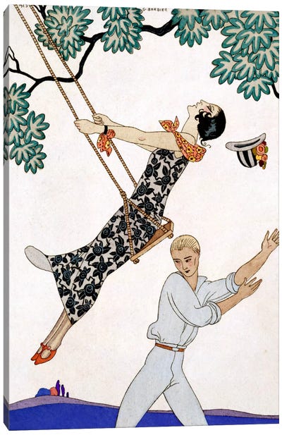 The Swing, 1920s Canvas Art Print