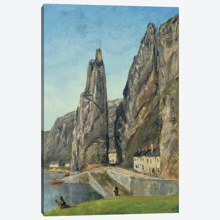 The Rock at Bayard, Dinant, Belgium, c.1856  Canvas Print #BMN1505} by Gustave Courbet Canvas Art