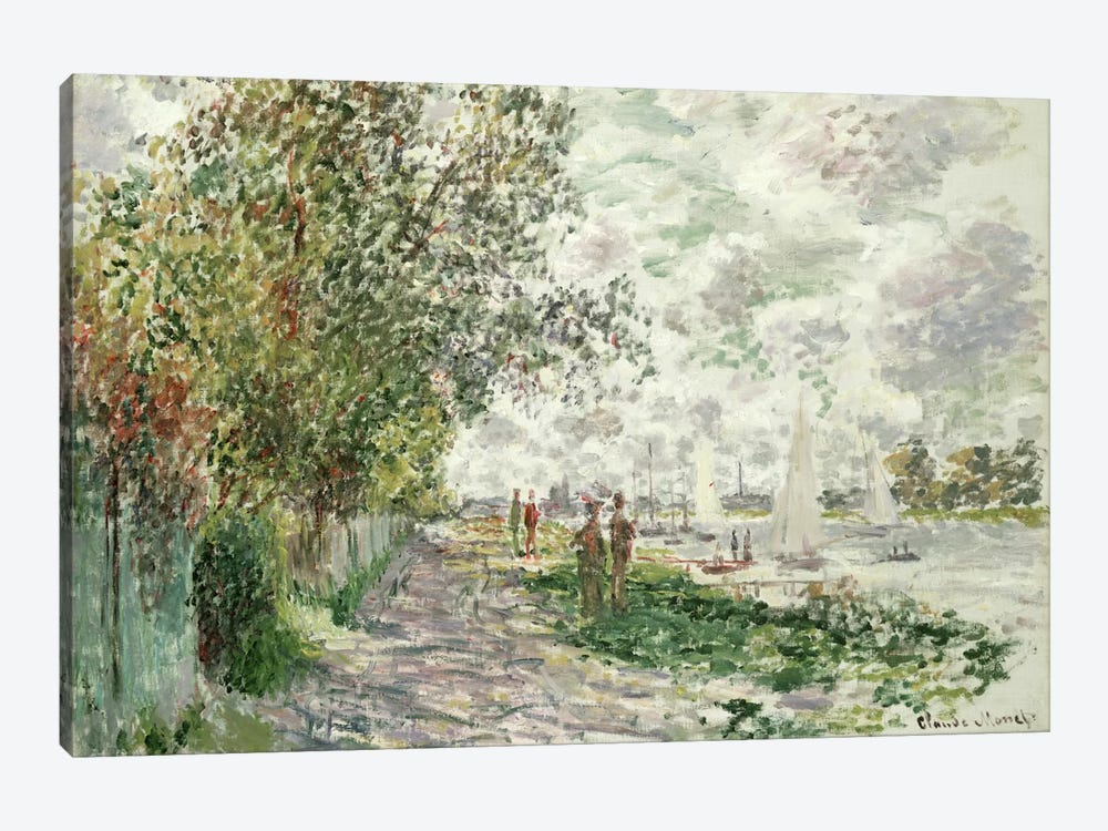 The Riverbank at Gennevilliers, c.1875  by Claude Monet 1-piece Canvas Wall Art