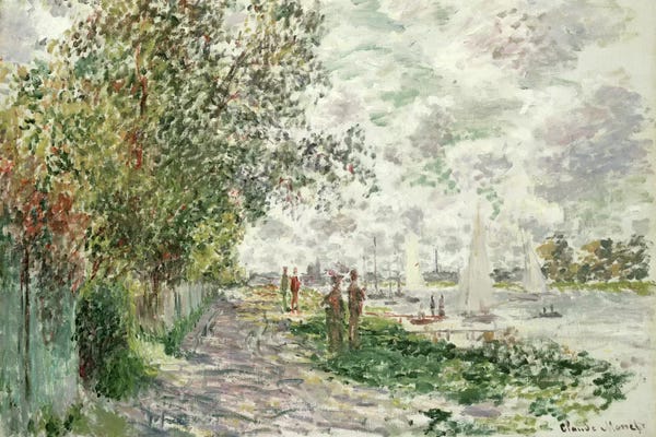 Claude Monet: The Riverbank at Gennevilliers, c.1875  by Claude Monet