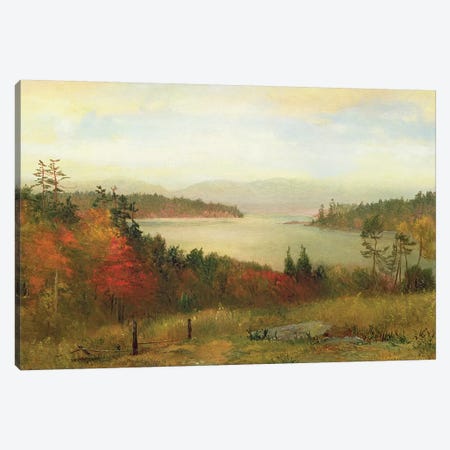 Raquette Lake, 1869  Canvas Print #BMN1513} by Homer Dodge Martin Canvas Artwork