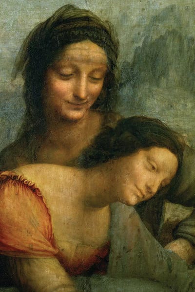 Renaissance: Detail of the Virgin and St. Anne from The Virgin and Child with St. Anne, c.1510  by Leonardo da Vinci