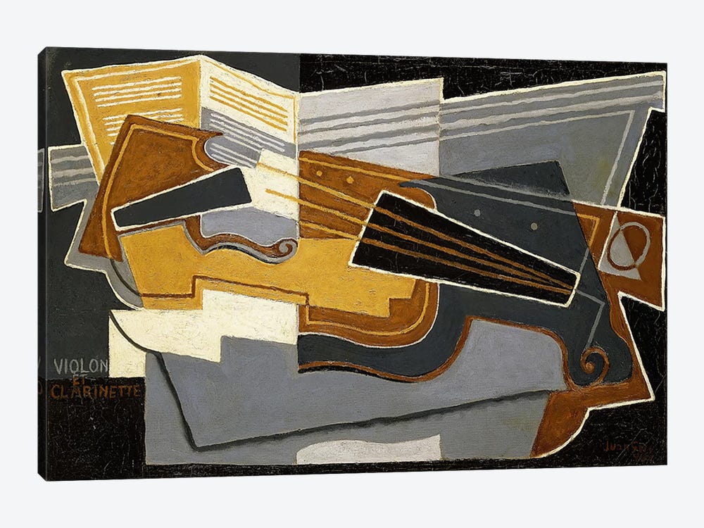 Violin and Clarinet, 1921 (oil on canvas) by Juan Gris 1-piece Canvas Art