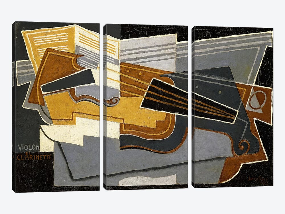 Violin and Clarinet, 1921 (oil on canvas) by Juan Gris 3-piece Canvas Artwork