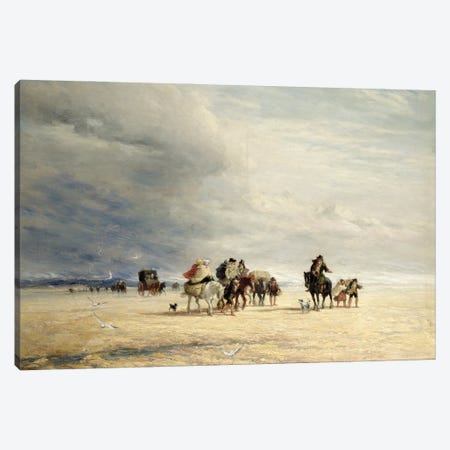 Lancaster Sands, 1841  Canvas Print #BMN1521} by David Cox Canvas Art Print