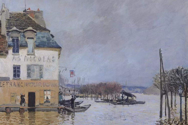 The Flood at Port-Marly, 1876  by Alfred Sisley wall art