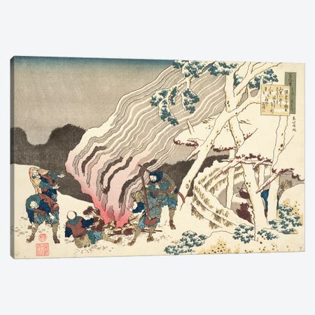 Minamoto no Muneyuki Ason, from the series '100 Poems by 100 Poets Explained by a Nurse', c.1835  Canvas Print #BMN1537} by Katsushika Hokusai Canvas Art Print