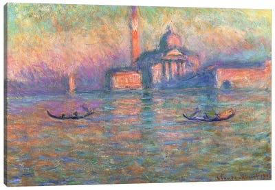 San Giorgio Maggiore, Venice, 1908  Canvas Art Print - All Things Monet