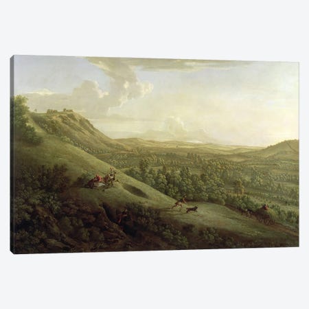 A View of Boxhill, Surrey, with Dorking in the Distance, 1733  Canvas Print #BMN1540} by George Lambert Canvas Art Print