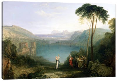 Lake Avernus: Aeneas and the Cumaean Sibyl, c.1814-5  Canvas Art Print - J.M.W. Turner