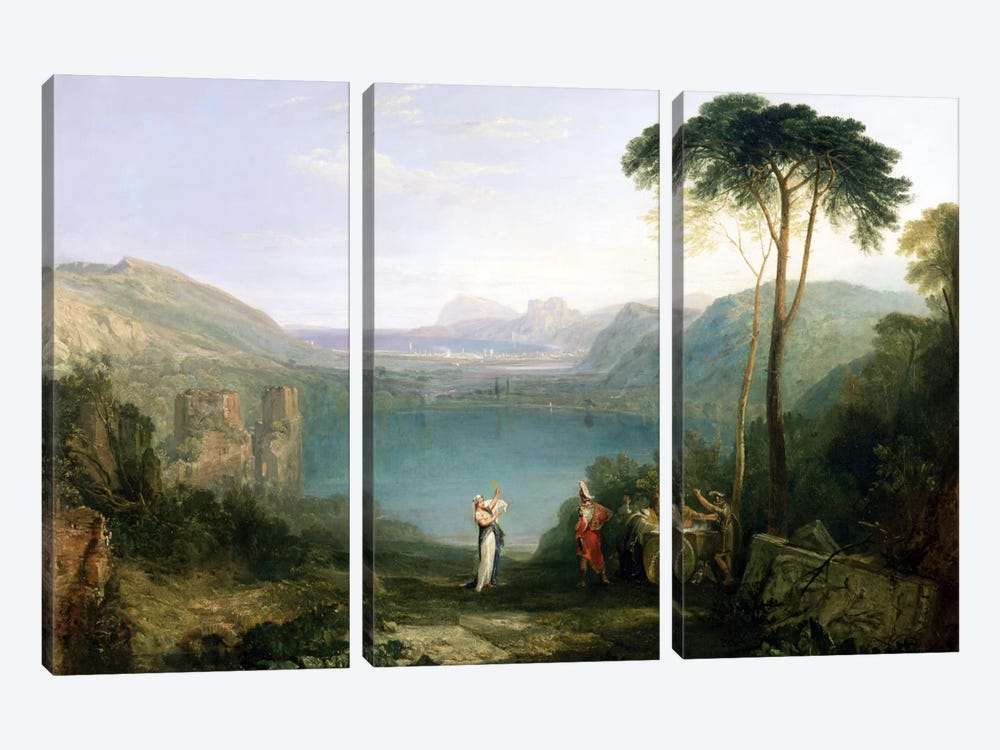 Lake Avernus: Aeneas and the Cumaean Sibyl, c.1814-5  3-piece Canvas Art